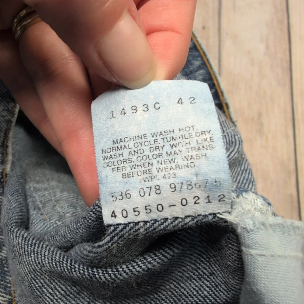 Levi's 550 Jeans Vintage Orange Tab Acid‎ Wash Relaxed Fit Denim Pants W30 L30